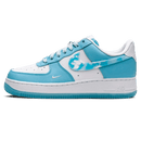 Tênis Air Force 1 Feminino "Nail Art" Azul / Branco