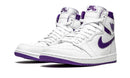 Tênis Air Jordan 1 High "Court Purple White" Branco / Roxo