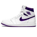 Tênis Air Jordan 1 High "Court Purple White" Branco / Roxo