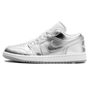 Tênis Air Jordan 1 Low Feminino "Metallic Silver" Cinza