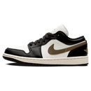 Tênis Air Jordan 1 Low "Shadow Brown" Preto / Dourado