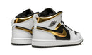 Tênis Air Jordan 1 Mid "White Gold" Branco / Dourado