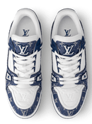 Louis Vuitton Trainer Monogram Denim White Blue