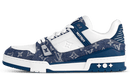 Louis Vuitton Trainer Monogram Denim White Blue